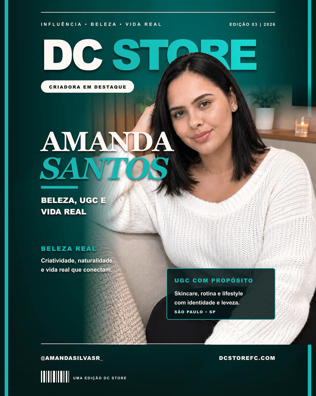 Capa de matéria de Amanda Santos