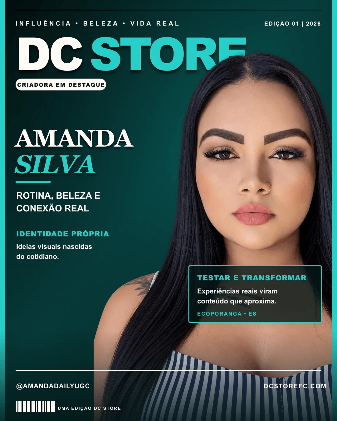 Capa de matéria de Amanda Silva