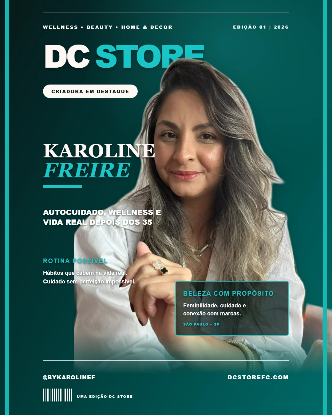 Capa de matéria de Karoline Freire