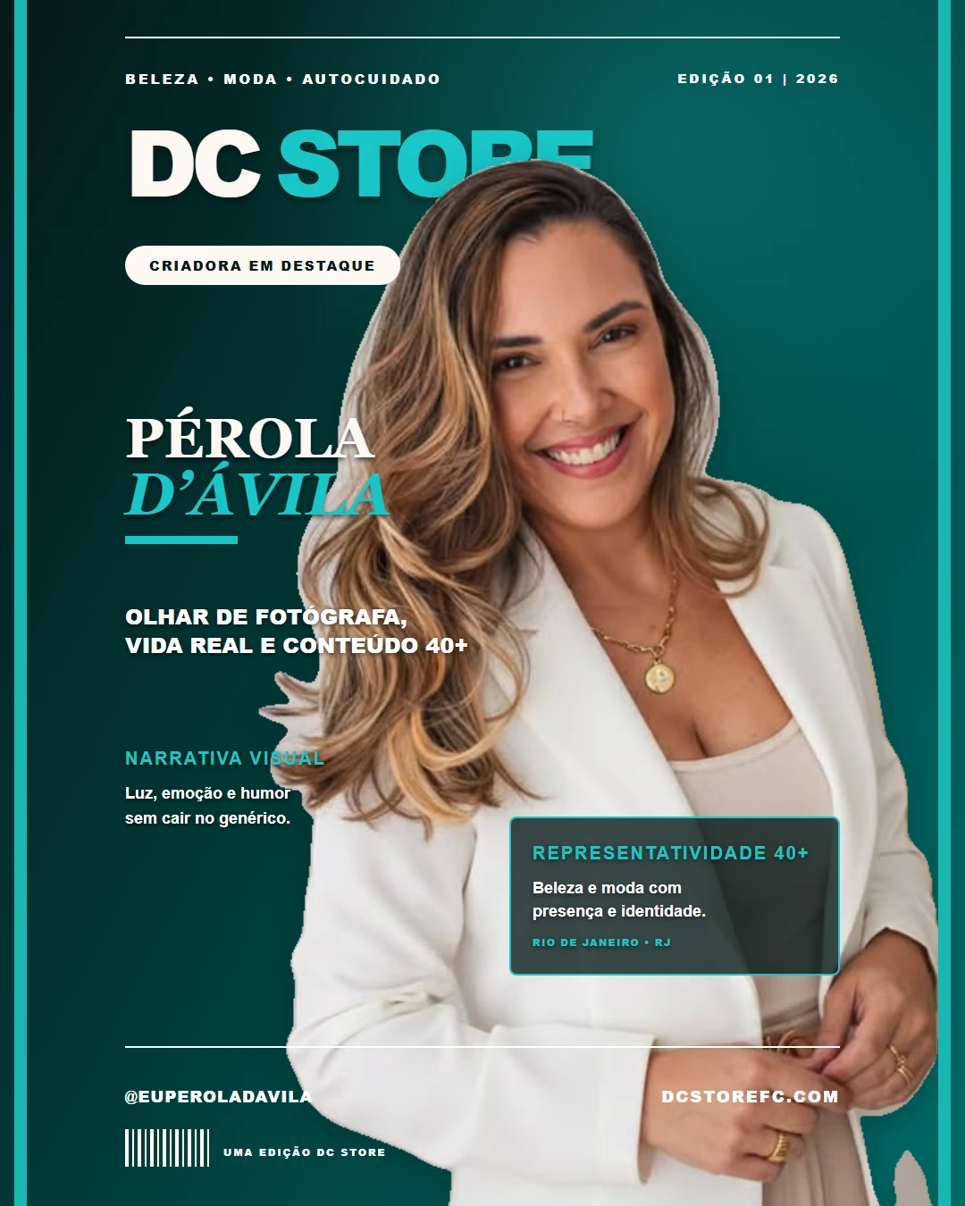 Capa de matéria de Pérola D’Ávila