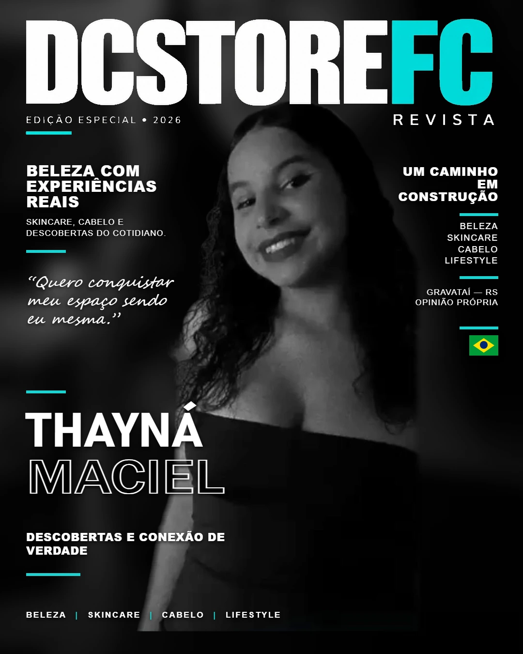 Capa de matéria de Thayná Maciel