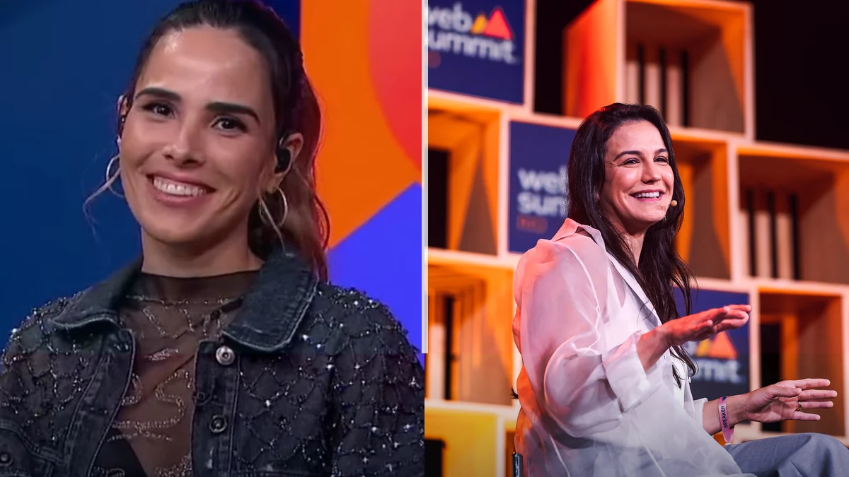 Montagem com Wanessa Camargo e Kyra Gracie sorrindo em fotografias de arquivo