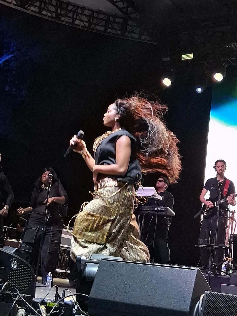 Iza durante apresentação no Central Park, em Nova York
