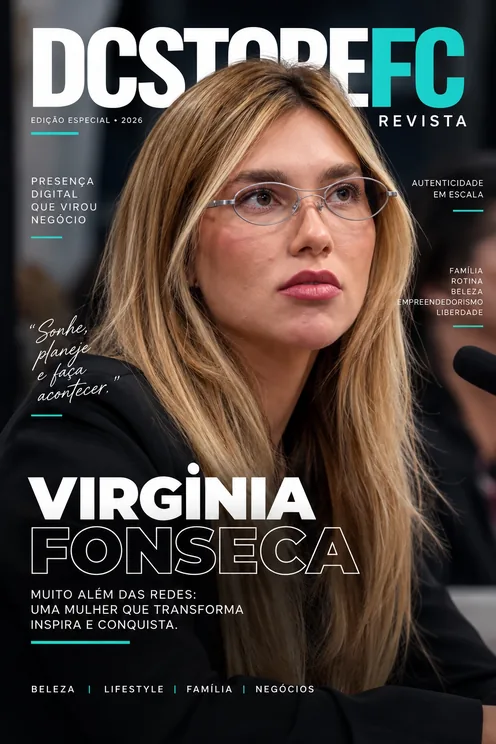 Capa-mestre aprovada da Revista DC Store com Virginia Fonseca
